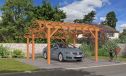 Einzelcarport Vincennes 18A | Holz-Nutzungsklasse 3 | Satteldak | Nordische Kiefer | 450x500cm