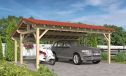 Doppelcarport Vincennes 27 | Holz-Nutzungsklasse 2 | Satteldak | Nordische Kiefer | 650x500cm
