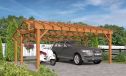 Doppelcarport Vincennes 27 | Holz-Nutzungsklasse 3 | Satteldak | Nordische Kiefer | 650x500cm