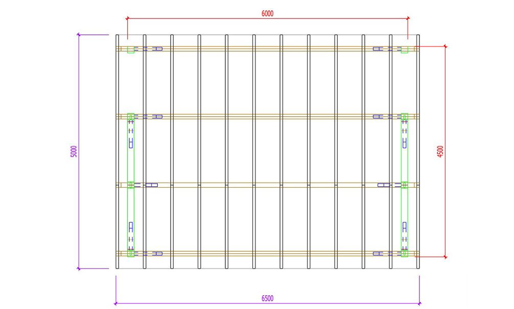 Doppelcarport Vincennes 27 | Holz-Nutzungsklasse 3 | Satteldak | Nordische Kiefer | 650x500cm