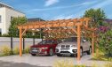 Doppelcarport Vincennes 30 | Holz-Nutzungsklasse 3 | Satteldak | Nordische Kiefer | 550x650cm