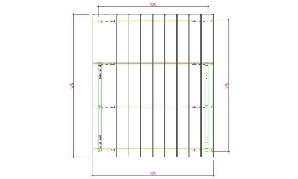 Doppelcarport Vincennes 30 | Holz-Nutzungsklasse 3 | Satteldak | Nordische Kiefer | 550x650cm