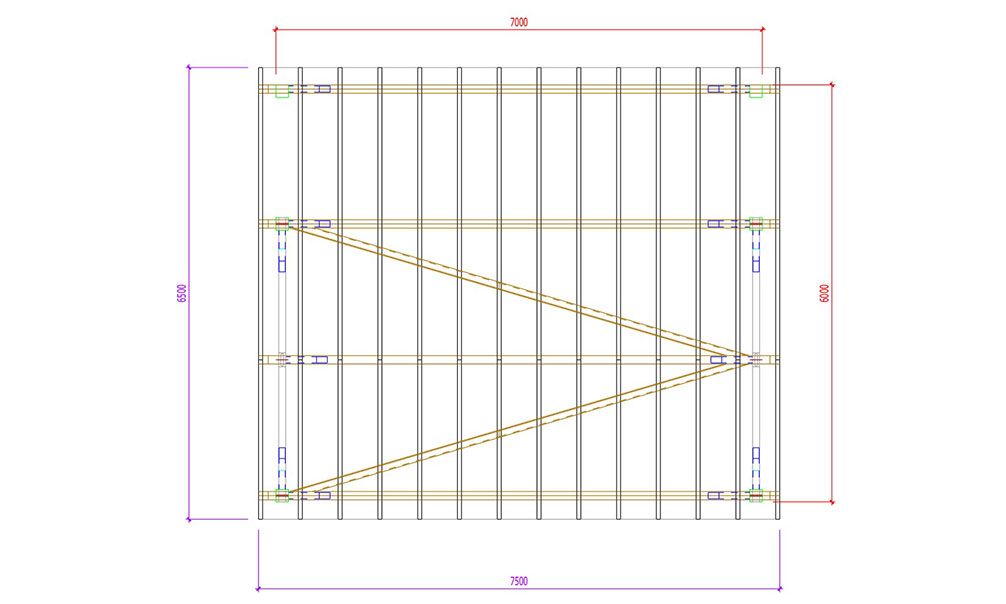 Doppelcarport Vincennes 42 | Holz-Nutzungsklasse 3 | Satteldak | Nordische Kiefer | 700x600cm