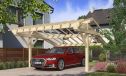 Doppelcarport Cholet 17 | Holz-Nutzungsklasse 2 | Satteldak | Nordische Kiefer | 557x500cm