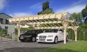 Doppelcarport Cholet 23 | Holz-Nutzungsklasse 2 | Satteldak | Nordische Kiefer | 557x650cm