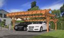 Doppelcarport Cholet 23 | Kiefer KDI | Satteldak | Nordische Kiefer | 557x650cm