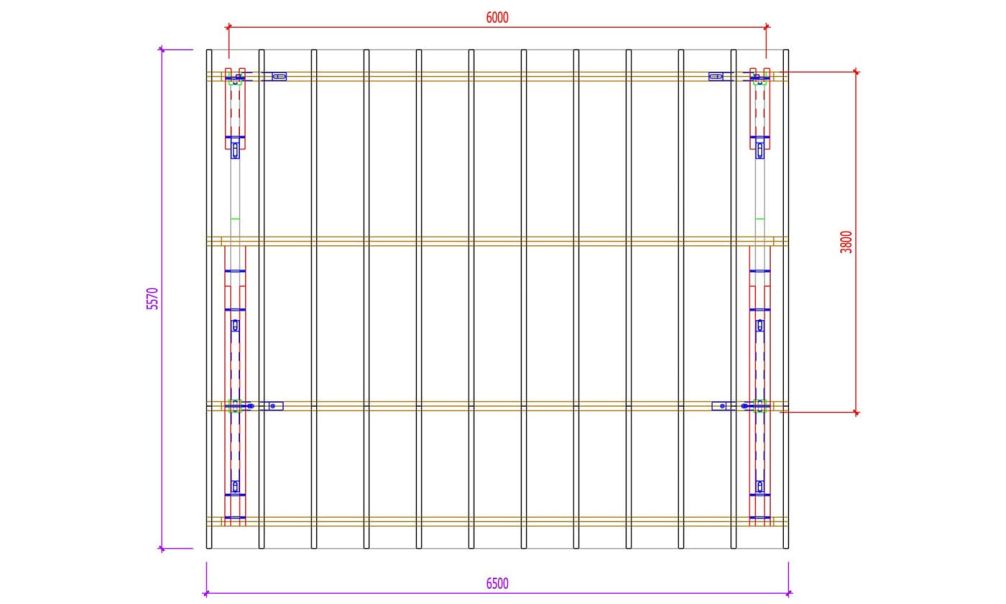 Doppelcarport Cholet 23 | Kiefer KDI | Satteldak | Nordische Kiefer | 557x650cm