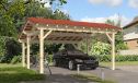 Doppelcarport Volcan 19 | Holz-Nutzungsklasse 2 | Satteldak | Nordische Kiefer | 500x484cm