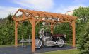 Einzelcarport Thionville 12 | Schutz durch KDI | Satteldak | Nordische Kiefer | 350x450cm