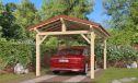 Einzelcarport Thionville 15 | Holz-Nutzungsklasse 2 | Satteldak | Nordische Kiefer | 350x550cm