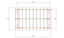 Einzelcarport Thionville 15 | Schutz durch KDI | Satteldak | Nordische Kiefer | 350x550cm