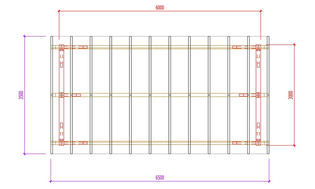 Einzelcarport Thionville 18 | Schutz durch KDI | Satteldak | Nordische Kiefer | 350x650cm