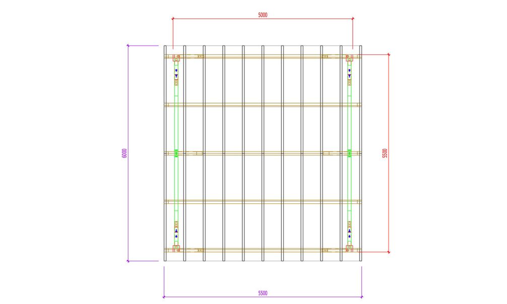 Doppelcarport Thionville 28 | Holz-Nutzungsklasse 2 | Satteldak | Nordische Kiefer | 550x600cm