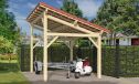 Einzelcarport Le Havre 12 | Holz-Nutzungsklasse 2 | Pultdach | Nordische Kiefer | 350x450cm