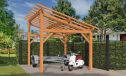 Einzelcarport Le Havre 12 | Schutz durch KDI | Pultdach | Nordische Kiefer | 350x450cm
