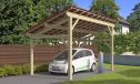 Einzelcarport Le Havre 15 | Holz-Nutzungsklasse 2 | Pultdach | Nordische Kiefer | 350x550cm