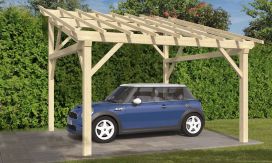Einzelcarport Le Havre 16 | Holz-Nutzungsklasse 2 | Pultdach | Nordische Kiefer | 450x450cm