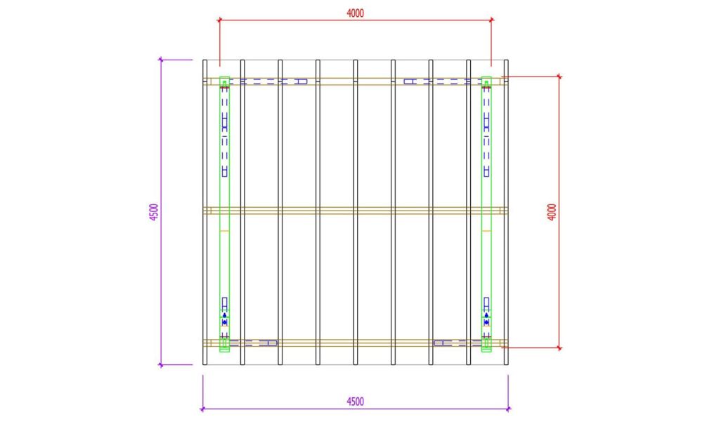 Einzelcarport Le Havre 16 | Holz-Nutzungsklasse 2 | Pultdach | Nordische Kiefer | 450x450cm