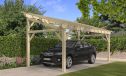 Einzelcarport Le Havre 18 | Holz-Nutzungsklasse 2 | Pultdach | Nordische Kiefer | 350x650cm