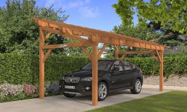 Einzelcarport Le Havre 18 | Schutz durch KDI | Pultdach | Nordische Kiefer | 350x650cm