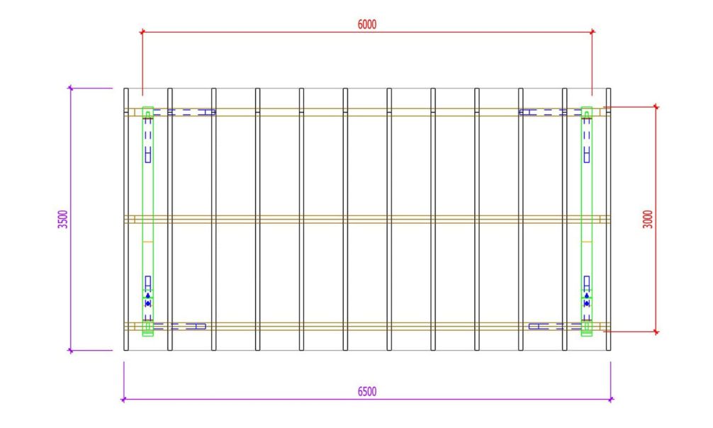 Einzelcarport Le Havre 18 | Schutz durch KDI | Pultdach | Nordische Kiefer | 350x650cm