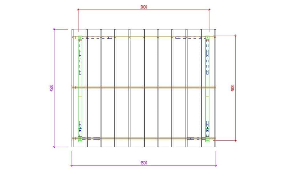 Doppelcarport Le Havre 20 | Holz-Nutzungsklasse 2 | Pultdach | Nordische Kiefer | 450x550cm