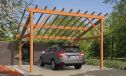 Doppelcarport Le Havre 20 | Schutz durch KDI | Pultdach | Nordische Kiefer | 450x550cm