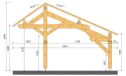 Doppelcarport Ixora | Satteldach | aus Douglasienholz | 630x541cm