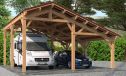 Wohnmobilcarport Oxalis | Satteldach | aus Douglasienholz | 730x876cm