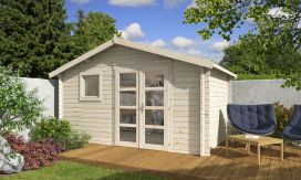 Gartenhaus Aubagne 9 | Satteldach | Wandstärke 44mm | 390x240cm