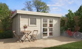 Gartenhaus Marseille 15 | Flachdach | Wandstärke 44mm | 390x390cm