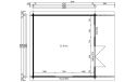 Gartenhaus Zanzibar 2 +  Schleppdach 150cm | Satteldach | Wandstärke 70mm | 485x485cm