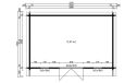 Holz-Gartenhaus Grand Cannes - 70mm Blockbohlenhaus - Gartenhaus Lounge - Flachdach - Fichte - 19.10m²