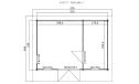 Holz-Gartenhaus Barbados 1 - 44mm Blockbohlenhaus - Gartenhaus Lounge - Pultdach - Fichte - 16.80m2