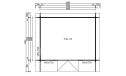 Holz-Gartenhaus Barbados 3 - 44mm Blockbohlenhaus - Gartenhaus Lounge - Pultdach - Fichte - 11.64m2