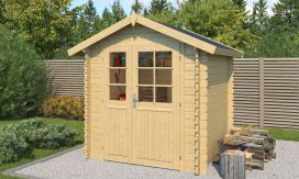 Gartenhaus Ardennes | Satteldach | Wandstärke 34mm | 190x190cm