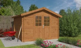 Gartenhaus Violette 7 | KDI | Satteldach | Wandstärke 34mm | 278x238cm