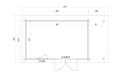 Gartenhaus mit Schleppdach Marseille 9 | Flachdach | Wandstärke 44mm | 490x240cm