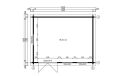 Holz-Gartenhaus Nice 70 - 70mm Blockbohlenhaus - Satteldach - Fichte - 18.70m2