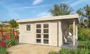 Gartenhaus mit Schleppdach Marseille 15 | Flachdach | Wandstärke 44mm | 490x390cm