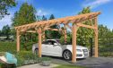 Einzelcarport Guzmania | Pultdach | aus Douglasienholz | 355x660cm