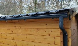 PVC Dachrinnen für Satteldach bis 500cm max RG125