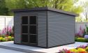 WPC-Gartenhaus Rencurel | Pultdach | Wandstärke 28mm | 290x290cm