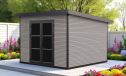 WPC-Gartenhaus Rencurel | Pultdach | Wandstärke 28mm | 290x290cm