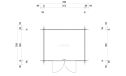 Gartenhaus CAMBIA 5 | Flachdach | Kesseldruckimprägniert | Wandstärke 34mm | 250x190cm