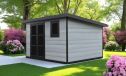 WPC-Gartenhaus FIRA | Pultdach | Wandstärke 28mm | 370x290cm