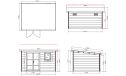 WPC-Gartenhaus FIRA | Pultdach | Wandstärke 28mm | 370x290cm