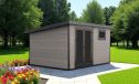 WPC-Gartenhaus STRASBOURG | Pultdach | Wandstärke 28mm | 400x300cm