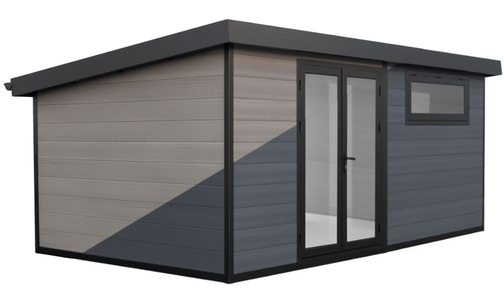 WPC-Gartenhaus CALAIS | Pultdach | Wandstärke 28mm | 500x300cm