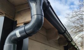 PVC Dachrinne für Pultdach oder Flachdach bis 600cm NW75